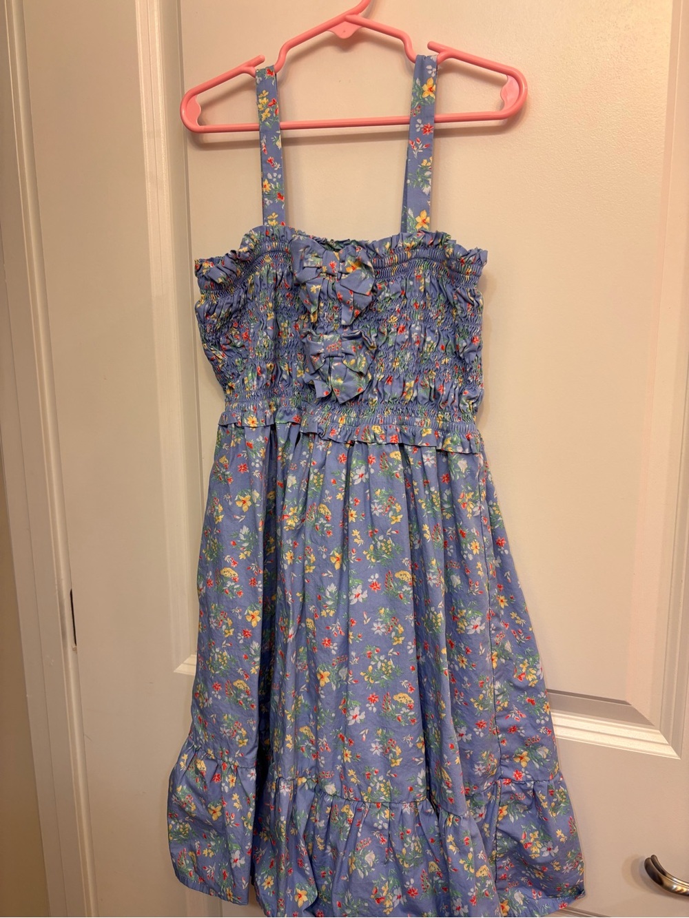 Janie and Jack Blue Floral Smocked Sundress